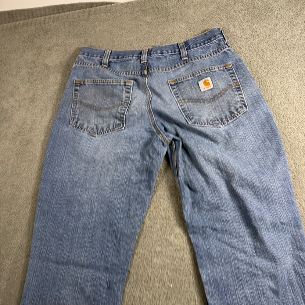 Carhartt Relaxed Fit Light Wash Denim Jeans 101483-868 Mens 34x28 Blue